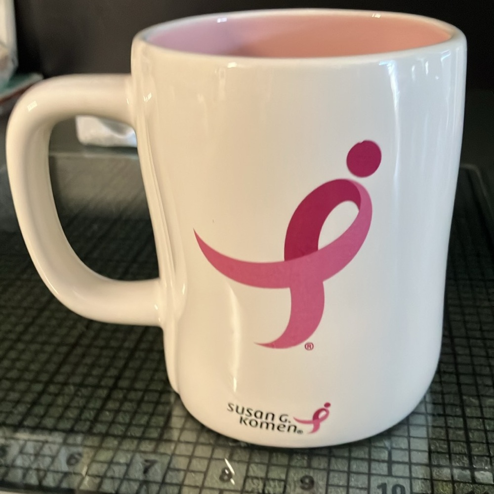 2 Rae Dunn mugs . Susan G. Komen coffee mug and Te Amo (I love you) coffee mug - Picture 2 of 8